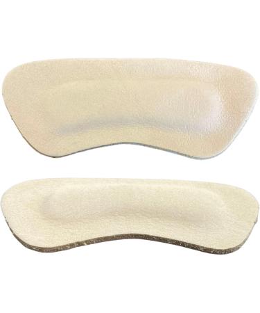 Comfort Heel Pads for Shoes - Leather Cushions for Pain Relief & Blister Prevention | High Heel Comfort Pads for Men & Women (4 Pairs Beige - Buy Online on GoSupps.com