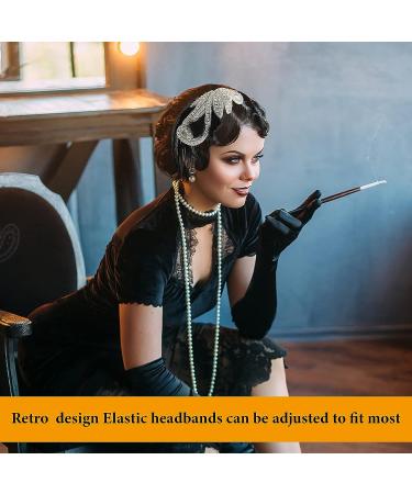 WLLHYF 1920s Flapper Headband - Vintage Rhinestone Hairband for Women & Girls (Silver) - Buy Online on GoSupps.com