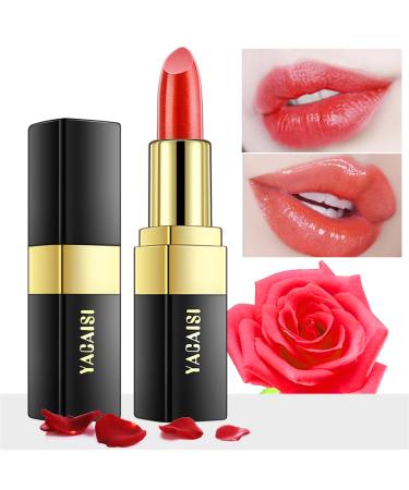 Lip Balm Lipstick Temperature Color Change Lip Gloss Long Lasting Waterproof Lip Balm Nutritious Lips Moisturizer Lipstick For Women Lip Care Lip Stain Makeup(Red Enchantress)