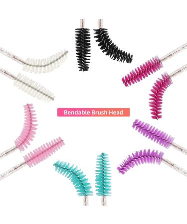 Kirecoo 100PCS Disposable Mascara Wands - Eyelash Extension Supplies in Pink & White - Buy Online on GoSupps.com