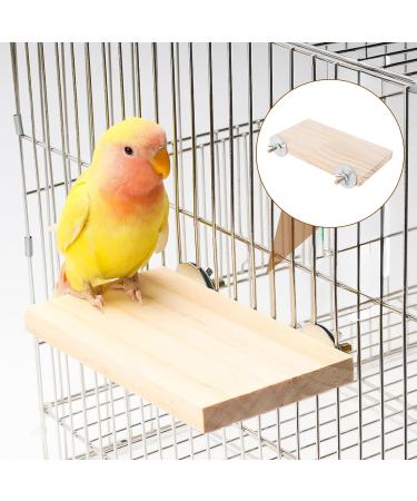 Bird Platform 2 PCS Bird Platform Perch Bird Wooden Platform Platform Perch for Birds Climbing Platform Bird Cage Accessories Wooden Frame Small Animal Resting Place Suitable for Small Animal Pet Toys - Buy Online on GoSupps.com