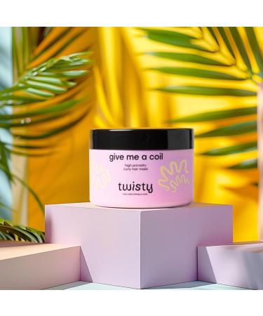 Twisty Give Me a Coil Masque pour cheveux tr s poreux et boucl s 250 ml Avec beurre de karit et huile de chanvre hydratant et fortifiant 98% d'ingr dients naturels Masque pour cheveux tr s secs - Buy Online on GoSupps.com
