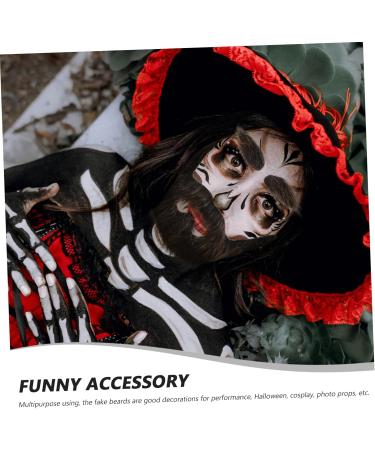 WOONEKY 1 Set Beard Dress up Man Dress up Pirate Beard Fake Beard DIY Fake Mustache Viking Costume Plush - Buy Online on GoSupps.com