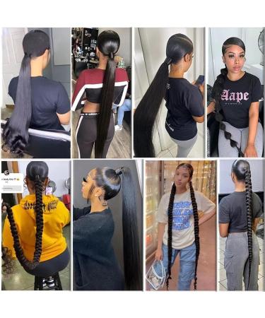 Ponytail Extension 8-32" Human Hair Ponytail Extension Long Straight Drawstring Ponytail Natural Black Brazilian Hair Pony Tails Clip in Straight Hair Pieces for Women Ponytail Hairpiece for Women ( 105g 8inches - Buy Online on GoSupps.com