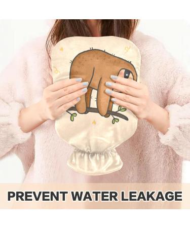 Naanle Sweet Sloth Cartoon Hot Water Bottle - 2L Transparent Large Heat Therapy for Bed Hand & Feet Pain Relief - Buy Online on GoSupps.com
