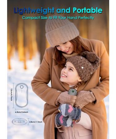 Hand Warmer Rechargeable, MKG 10000mAh Electric Handwarmers, 15 Hours Long Lasting and 3 Levels Quick Heating with Digital Display, Portable Pocket Hand Heater & Power Bank for Outdoor, Winter Gift Gray - Buy Online on GoSupps.com