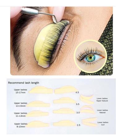 5 set Silicone Eyelash Perming Curler Perm Rods Eyelash Lift Pads for Eyes Makeup 5 set Yellow  - Buy Online on GoSupps.com