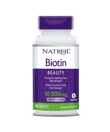 Natrol Biotin Maximum Strength 10000 mcg 200 Tablets
