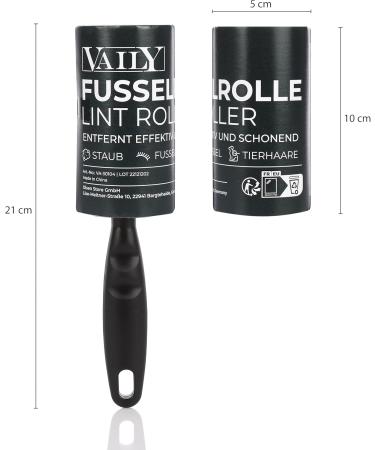 Vaily XXL Lint Roller Foot Remover - Includes 2 Replacement Rolls for Clothing & Furniture | 110 Sheets for Lint Dust Hair & Pet Hair - International Shipping - Buy Online on GoSupps.com