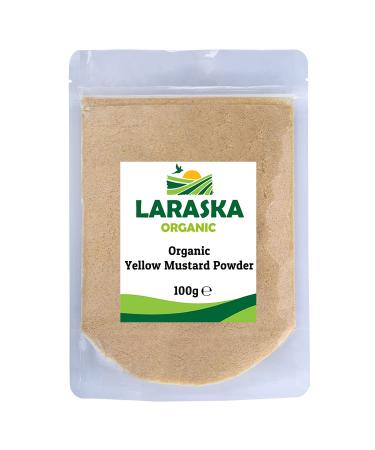 Organic Yellow Mustard Powder 100g - Great for Dressing Marinades Pickling Blends Rubs Soups and Sauces Certified Organic