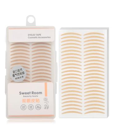 Breathable Single Side Sticky Double Eyelid Tape Paste Stickers Medical Grade Latex Free Eyelid Lift Tapes Perfect for Hooded Droopy or Mono-eyelids (Slim) Slim Size One-sided Sticky Lace/Mesh Eyelid Tape