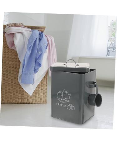 Amosfun 1 Set Simple Laundry Box Storage Box Flour Dispenser Enamelware Laundry Holder Grey Iron - Buy Online on GoSupps.com