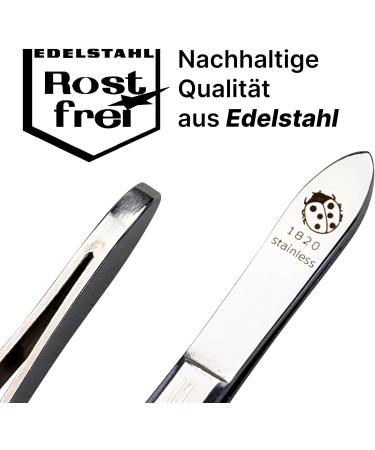 Sonnenschein by Hans Kniebes Eyebrow Tweezers 4 Stainless Steel Tweezers for Plucking Hair and Removing Blackheads for Precise Facial Care 4er Set - Buy Online on GoSupps.com