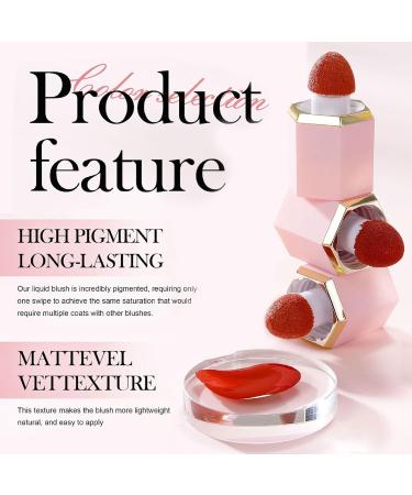 HANDAIYAN Blush Stick Liquid Blush High Pigment Weightless Long-Wearing Natural-Looking Dewy Finish Skin Tint Cheek Tint Makeup (02#Rose with Fine Glitter) - Buy Online on GoSupps.com