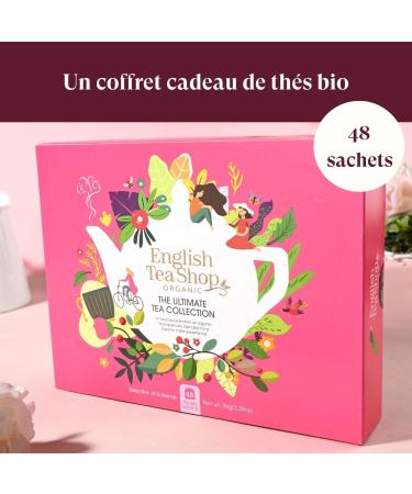 English Tea Shop - Organic teas gift box - Discovery box - Assortment of 6 organic teas in a box of 48 teas - Gift idea for w - Buy Online on GoSupps.com