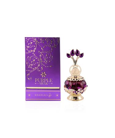 Khadlaj Purple Musk Concentrated Perfume Oil for Women 20 ml / 0.7 Ounce Purple Musk 0.7 Fl Oz (Pack of 1)