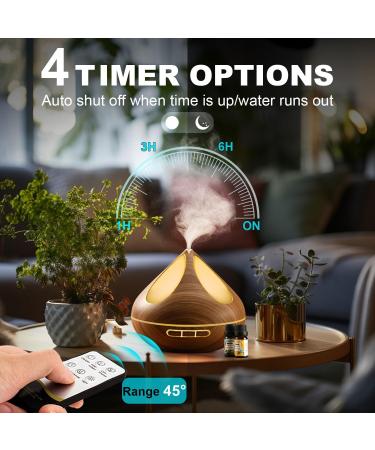 500ML Diffuser Set with 8 Essential Oils | Remote Control, Timer, & Auto-Off | Aromatherapy, Air Freshener, & Humidifier Combo for Bedroom - Buy Online on GoSupps.com