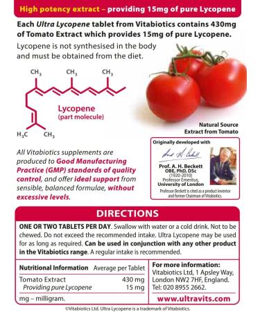 Vitabiotics Ultra Lycopene - 30 Tablets - Buy Online on GoSupps.com