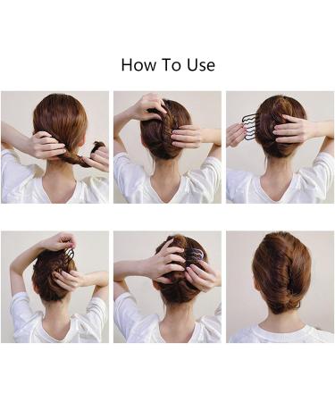 5 Piece Hair Comb Slides Set for Women | Decorative Hair Accessories - Updo Bun, Hairstyles - Buy Online on GoSupps.com