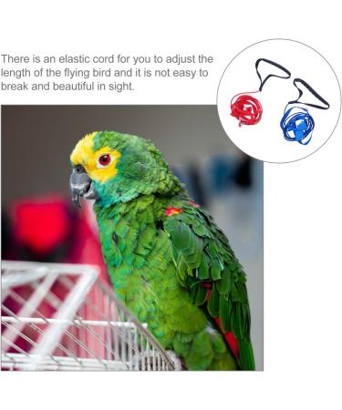 2pcs Harness Adjustable Bird Blue Leash Conure Lovely Traction Wing Training Conical with Pet for S Assorted Color - Buy Online on GoSupps.com