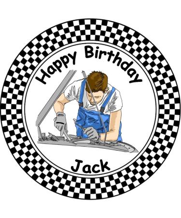 CAR MECHANIC 7.5" PREMIUM Edible ICING Cake Topper DECORATION D7 - Buy Online on GoSupps.com