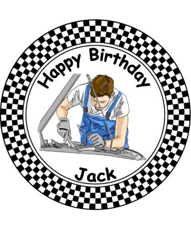 CAR MECHANIC 7.5" PREMIUM Edible ICING Cake Topper DECORATION D7 - Buy Online on GoSupps.com