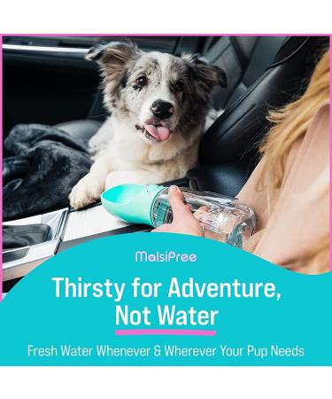 Malsipree Leak-Proof Dog Drinking Bottle - Portable 550ml Container for Puppies & Pets - Ideal for Travel & Walking - Blue - Buy Online on GoSupps.com