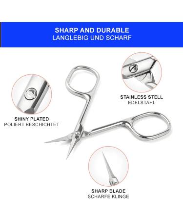 Calvation Extra Fine Stainless Steel Shears | 1mm Longivia Skin & Nail Scissors for Manicure & Pedicure | Sharp Cuticle & Fingernail Scissors - Buy Online on GoSupps.com