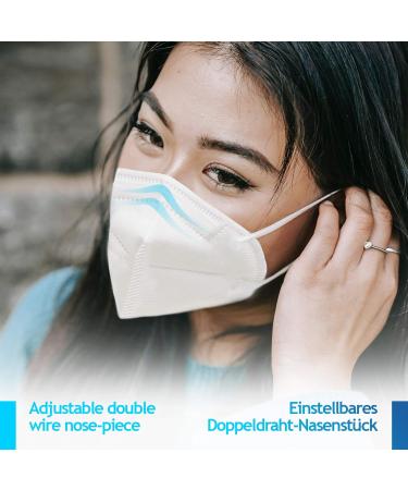 Virshields FFP2 Mundsprung Mask - 94% PFE 99.99% VFE EN 149 Certified 5 Layers 1 Piece to 2000 Pack Made in EU Choice of Colors - Premium Protective Breathing Mask - Buy Online on GoSupps.com