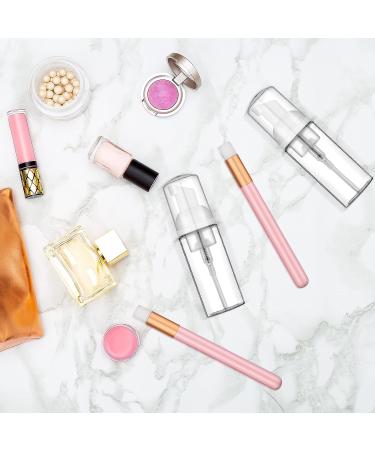 30-Piece Travel Soap Bottle & Lash Shampoo Brush Set | Eyelash Extension Cleansing & Blackhead Remover Tool | Foaming Pump Dispenser Bottle 50ML (White/Pink) - Buy Online on GoSupps.com