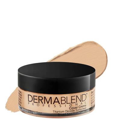 Dermablend Cover Cr me Full Coverage Foundation Makeup  Hydrating Cream Concealer for Dark Circles and Blemishes  Maximum Coverage with Mineral Sunscreen SPF 30  1 OZ 10C Rose Beige: For fair skin with cool/pink underton...