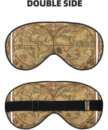 World Map Sleep Mask | Adjustable Double-Sided Eye Covers for Perfect Shading & Eye Edema Relief | Soft & Comfortable Travel Accessory - Buy Online on GoSupps.com