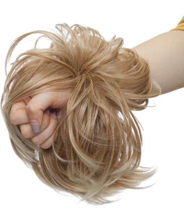 Tousled Updo Messy Bun Hair Extension Ponytail - Sandy Brown to Bleach Blonde - Buy Online on GoSupps.com