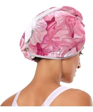 Pink Seashells Hair Towel 2 Pack - Super Absorbent Quick Drying Turbans for Women & Girls - Buy Online on GoSupps.com