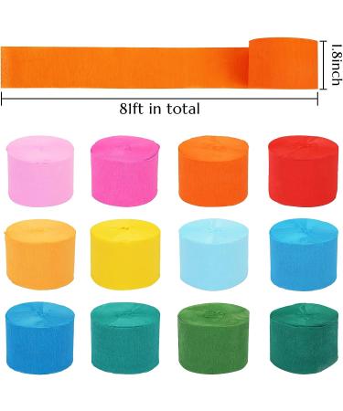 Starrky 36 Rolls Crepe Paper Streamers  972 Yard 12 Colors Rainbow Party Decorations for Christmas  Wedding Ceremony  Birthday Baby Bridal Shower Art Crafts - Buy Online on GoSupps.com