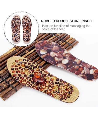 Buy Healifty Massaging Insoles - Cobblestone Reflexology Acupressure Inserts for Men | Foot Massager Shoe Insoles | Light Brown - 28.5x9.5x0.4cm | International Shipping Available - Buy Online on GoSupps.com