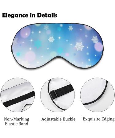 Christmas Shining Snowflake Sleep Mask - Adjustable Eye Cover for Sleeping & Travel - Buy Online on GoSupps.com