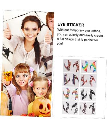 FOMIYES 16 Pairs Eye Shadow Eyeliner Stickers Rhinestone Stickers Eye Makeup Tattoos Stickers Eye Decor Gem 7.6x4.3cmx2pcs Assorted Colorx2pcs - Buy Online on GoSupps.com