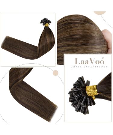 Buy Laavoo Balayage Real Hair Extensions - Brown Blonde Ombre U-Tip 50g 45cm for Stunning Volume & Style - Buy Online on GoSupps.com