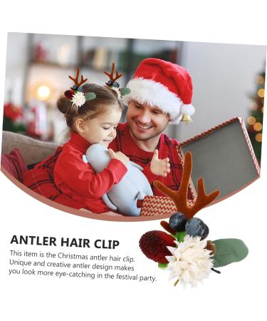 ABOOFAN 4 Pairs Reindeer Antler Hair Clip Christmas Characters Hairpin Reindeer Hairpin Reindeer Antlers Hair Clips Barrettes for Women Christmas Hair Decorations Accessories Fairy Child - Buy Online on GoSupps.com