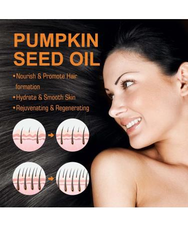 Pumpkin Seed Oil For Hair Growth 60ML Organic Pumpkin Seed Oil For Hair Eyebrow & Eyelash Growth Skin Care Pumpkin Oil For Hair Growth Improve Hair Loss and Nourishes Scalp Non-greasy (1PC) - Buy Online on GoSupps.com