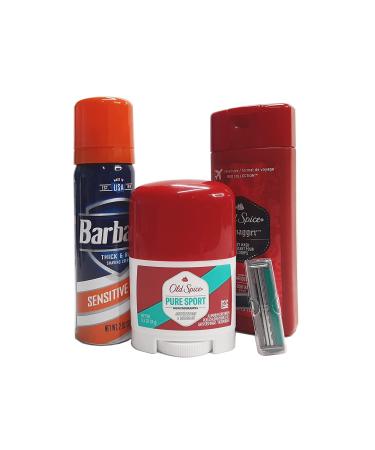 Men's Travel Kit: 10-Piece Resealable Clear Bag with Shave Cream - Handy Solutions - Buy Online on GoSupps.com