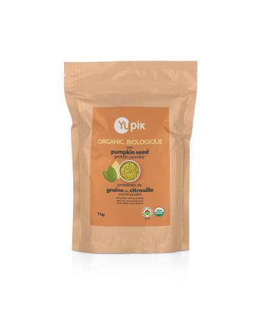 Yupik Organic Raw Pumpkin Seeds Protein Powder 65% EU Superfood Non-GMO Vegan Gluten-Free 1 Kg 1 kg (Pack of 1)