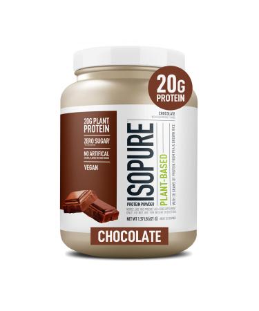 Vegan Protein Powder from Isopure, Monk Fruit Sweetener, Post Workout Recovery, Sugar Free, Plant Based, Organic, Pea Protein, Dairy Free with Amino Acids – Chocolate, 22 Servings (Packaging May Vary) 1.37 Pound (Pack of 1)