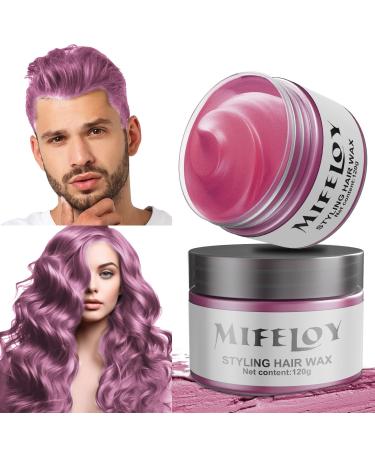 4 23 Unzen pink temporary hair tinting pink instant hair cream mud natural hair color hairstyle pomade unisex styling haartone wax 120g hair wax for party cosplay halloween christmas