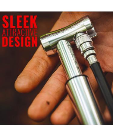 PRO BIKE TOOL Mini Floor Pump - Fast Tire Inflation - Presta & Schrader Valve - High Pressure Pump for Road & Mountain Bikes - Buy Online on GoSupps.com