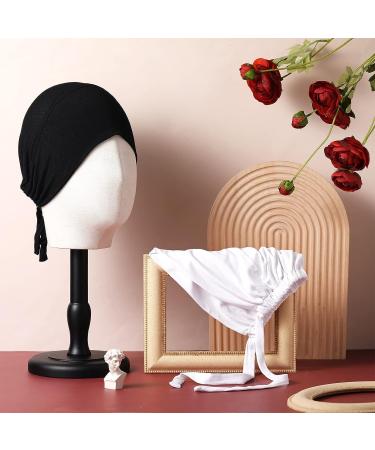 JenPen 4 Pcs Hijab Scarves for Women - Adjustable Islamic Muslim Undercap (Black and White) - Buy Online on GoSupps.com