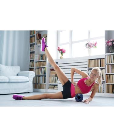 Fizyo Fascia Roller for Fitness & Yoga | Medium-Hard EPP Foam Self-Massage Roller for Back & Spine | Includes Transport Bag - Blue - Buy Online on GoSupps.com