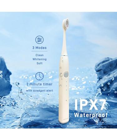 Sonic Electric Toothbrush for Adults - Rechargeable Soft Bristles 36000VPM 2-Min Timer | Direct from Manufacturer Ideal for Travel - Buy Online on GoSupps.com