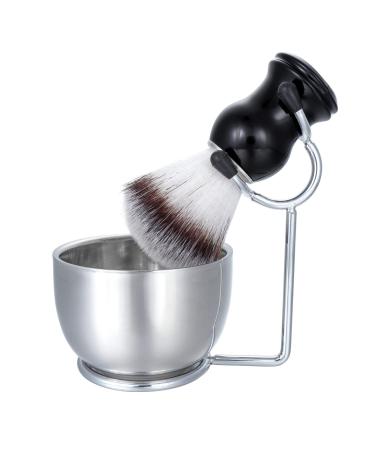 Faletony 3 in1 shaving set men's gift with shaving brush shaving bowl and shaving rack roof hair shaving brush set for classic wet shaving (set 2)